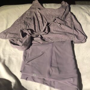 EUC Lululemon Matching Set Purple Tank & Leggings Size 6